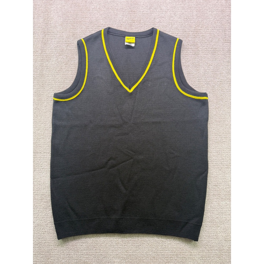 Spirit Airline uniform Sweater Vest Ladies MD Black V-Neck Knit SAL4402BK